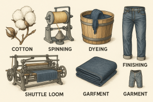 Selvage denim – produkcja, historia i zalety jeansów premium.